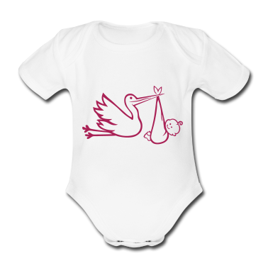 Geschenk Geburt Baby Body - Storch bebe Geburt
