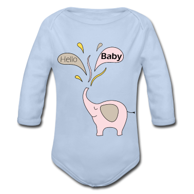 Geschenk Geburt Baby Body - Elefant Geburt Rosa