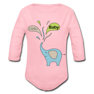 Geschenk Geburt Baby Body - Elefant Geburt Blau