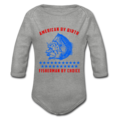 Geschenk Geburt Baby Body - Amerikaner von Geburt, Fischer nach Wahl