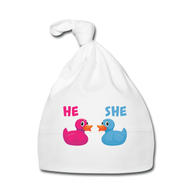 Geschenk Geburt Baby M&uuml;tze - Er oder Sie was wird es Geburt Schwangerschaft