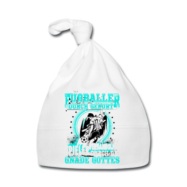 Geschenk Geburt Baby M&uuml;tze - Fußballer durch Geburt...