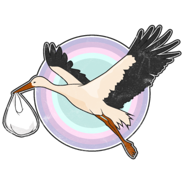 Motiv Storch Geburt Baby