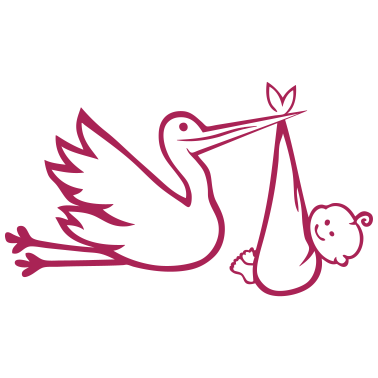 Motiv Storch bebe Geburt