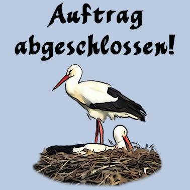 Motiv Klapperstorch Baby Geburt