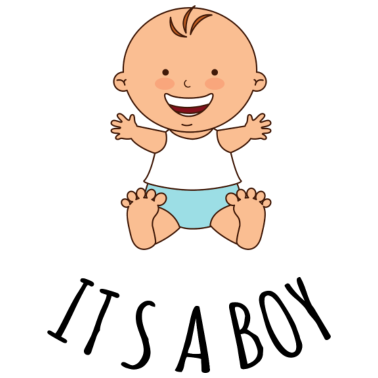 Motiv Tshirt kündigt Geburt, es ist ein Junge