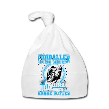 Geschenk Geburt Baby M&uuml;tze - Fußballer durch Geburt, Landesliga...