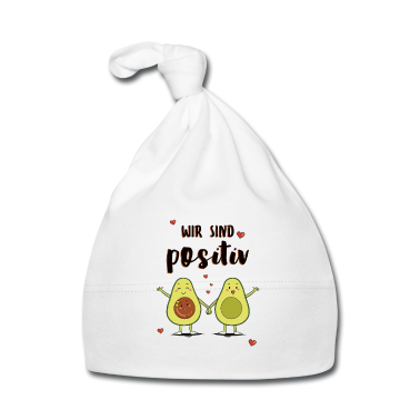Geschenk Geburt Baby M&uuml;tze - Wir sind positiv Schwangerschaft Geburt