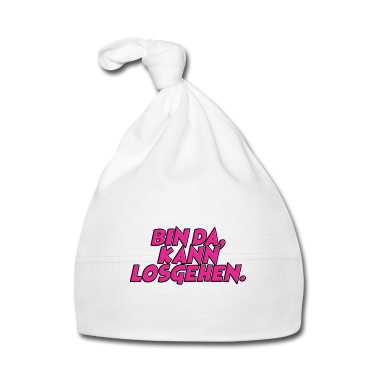 Geschenk Geburt Baby M&uuml;tze - BIN DA, KANN LOSGEHEN - Geburt - Baby - Mädchen