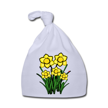 Geschenk Geburt Baby M&uuml;tze - März Geburt Blume Narzissen