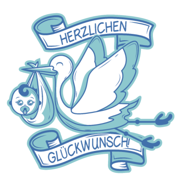 Motiv Storch Baby Geburt