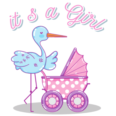 Motiv Tshirt Geburt, ist es ein Mädchen