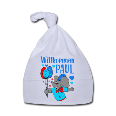 Geschenk Geburt Baby M&uuml;tze - Zur Geburt von Paul
