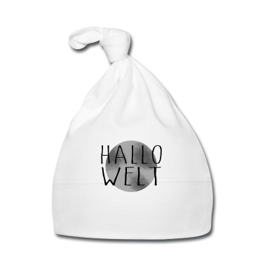 Geschenk Geburt Baby M&uuml;tze - Hallo Welt | Geburt eines Babys