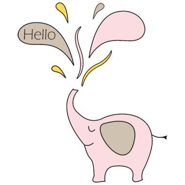 Motiv Elefant Geburt Rosa Personalisiert