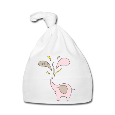 Geschenk Geburt Baby M&uuml;tze - Elefant Geburt Rosa Personalisiert