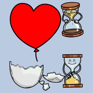 Motiv Start ins Leben Sanduhr Geburt Baby