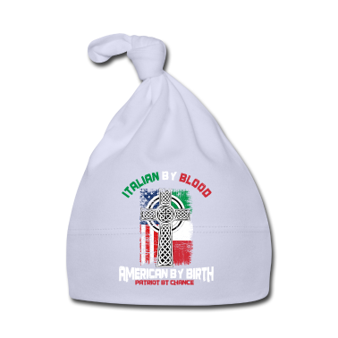 Geschenk Geburt Baby M&uuml;tze - Italienisch Von Blut, Amerikanisch Von Geburt,