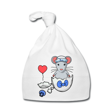 Geschenk Geburt Baby M&uuml;tze - Mäuschen Baby Eierschale Geburt Schwangerschaft
