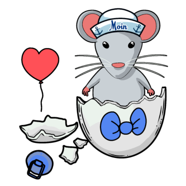 Motiv Mäuschen Baby Eierschale Geburt Schwangerschaft