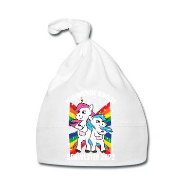 Geschenk Geburt Baby M&uuml;tze - Einhorn Geschenk zur Geburt Ich werde große