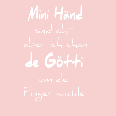 Motiv Finger Goetti Babyspruch zur Geburt