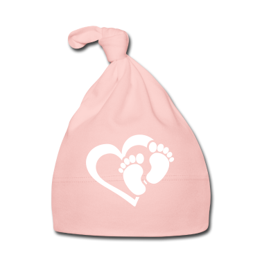 Geschenk Geburt Baby M&uuml;tze - Babyfüße Herz Baby Schwangerschaft Geburt