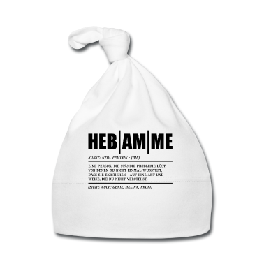 Geschenk Geburt Baby M&uuml;tze - Beruf | Hebamme Geburt Baby Geschenkidee