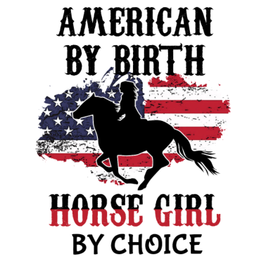 Motiv Amerikaner durch Geburts-Pferdemädchen durch Wahl