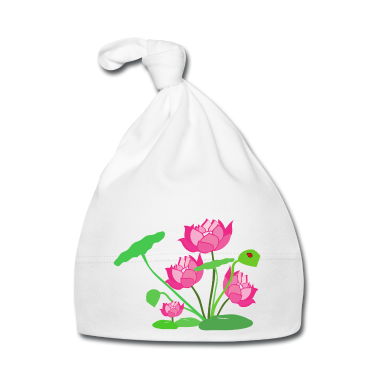 Geschenk Geburt Baby M&uuml;tze - Juli Geburt Blume Seelilie