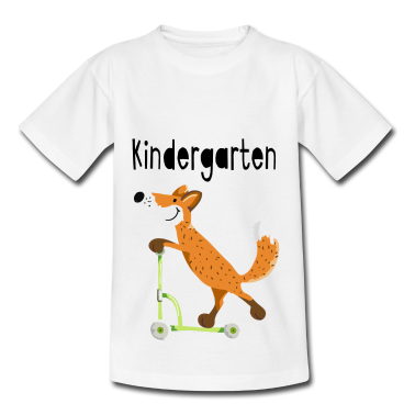 Kindergarten T-Shirt - Auf den Kindergarten - lustiger Fuchs mit Roller