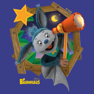 Motiv KiKA-Baumhaus mit Fidi Guckt aus dem Fenster