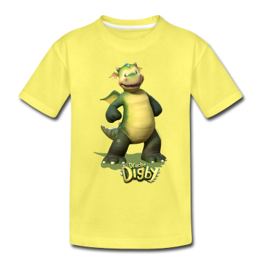 Kindergarten T-Shirt - Drache Digby In Drachenstarker Pose