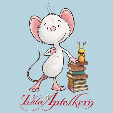 Motiv Tilda Apfelkern mit Büchern und Schnecki