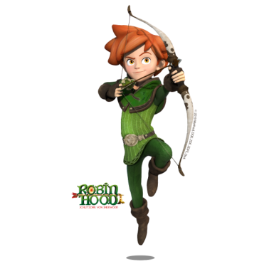 Motiv Robin Hood Schlitzohr von Sherwood Pose mit Bogen