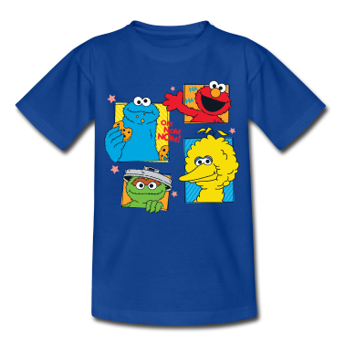 Kindergarten T-Shirt - Sesamstraße Cookie, Bibo,Elmo, Oscar