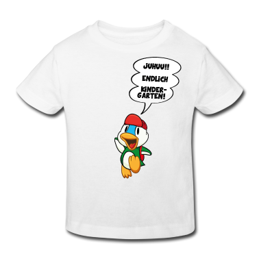 Kindergarten T-Shirt - Cartoon Ente endlich Kindergarten DD
