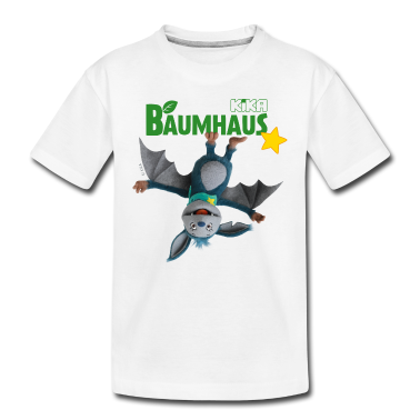 Kindergarten T-Shirt - KiKA-Baumhaus mit Fidi Hängt vom Logo
