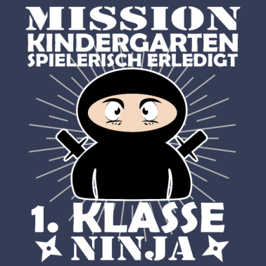 Motiv Kindergarten Ninja Erstklässler Einschulung Lustig