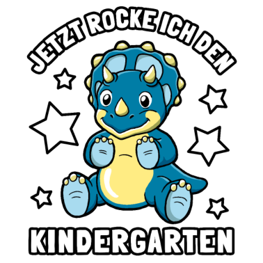 Motiv Kindergarten Dino Jetzt rocke ich den Kindergarten