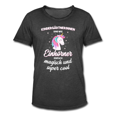 Kindergarten T-Shirt - Erzieherin Einhorn Kindergarten Pädagogin Kita