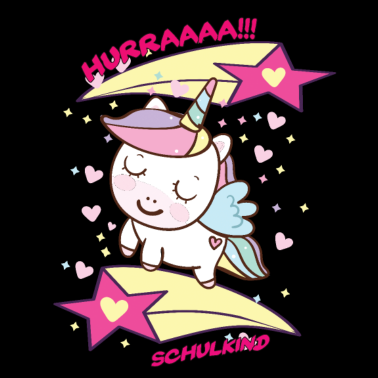 Motiv Schulkind Einschulung süßes Einhorn für Mädchen