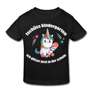 Kindergarten T-Shirt - Tschüss Kindergarten Einhorn mit Schultüte