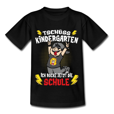 Kindergarten T-Shirt - Tschüss Kindergarten Ich Rocke Jetzt Die Schule