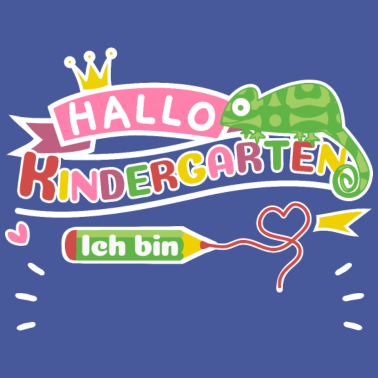 Motiv Hallo Kindergarten Chamäleon zum Personalisieren