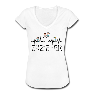 Kindergarten T-Shirt - Erzieher Herzschlag Herz Kinder Kind Beruf EKG