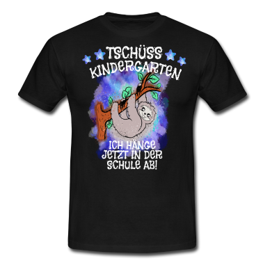 Kindergarten T-Shirt - Süßes Faultier Einschulung Tschüss Kindergarten