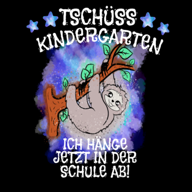 Motiv Süßes Faultier Einschulung Tschüss Kindergarten