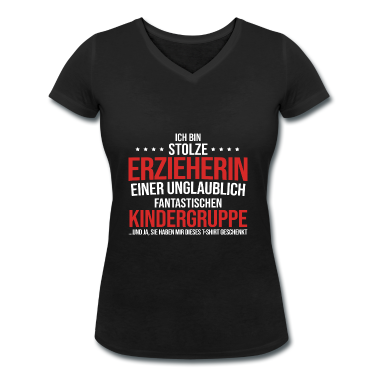 Kindergarten T-Shirt - Stolze Erzieherin Einer Kindergruppe Kindergarten