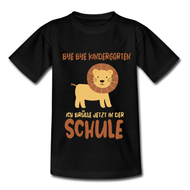 Kindergarten T-Shirt - BYE BYE Kindergarten Einschulung Löwe Schulanfang